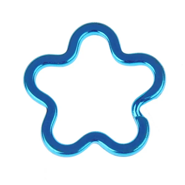 Schlüsselring Blume blau — Kiki-Ena Bastelmaterial Naturholz Schlüsselring Blume blau — Kiki-Ena Bastelmaterial Naturholz