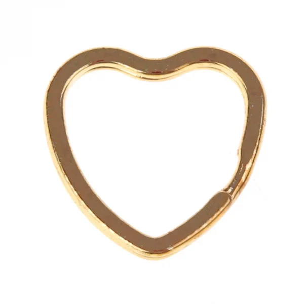 Schlüsselring Herz gold — Kiki-Ena Bastelmaterial Naturholz