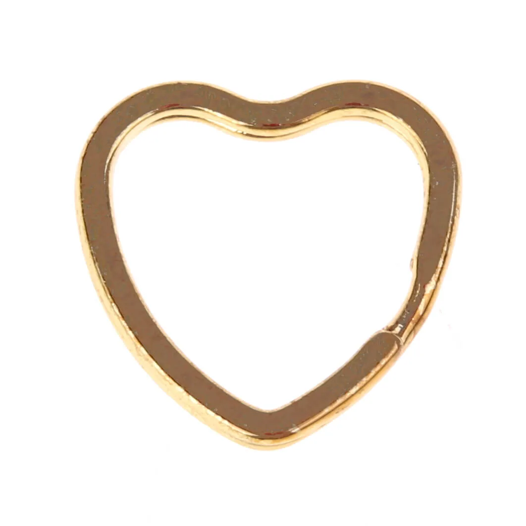 Schlüsselring Herz gold — Kiki-Ena Bastelmaterial Naturholz