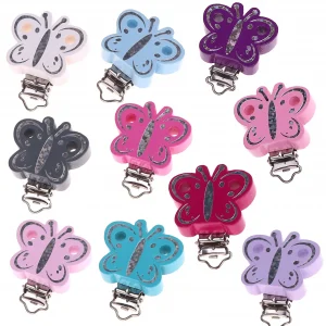 Schmetterlingclip Glitzer — Kiki-Ena Bastelmaterial Naturholz