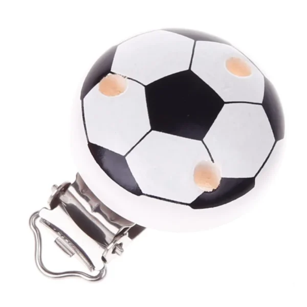 Schnullerclip Fußball — Kiki-Ena Bastelmaterial Naturholz Schnullerclip Fußball — Kiki-Ena Bastelmaterial Naturholz