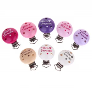 Schnullerclip kleine Prinzessin — Kiki-Ena Bastelmaterial Naturholz