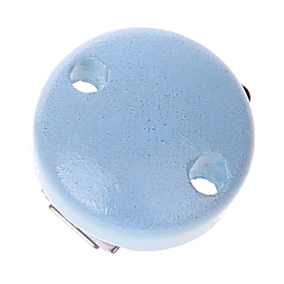 Schnullerclip mini / Holzclip Ø30mm babyblau — Kiki-Ena Bastelmaterial Naturholz