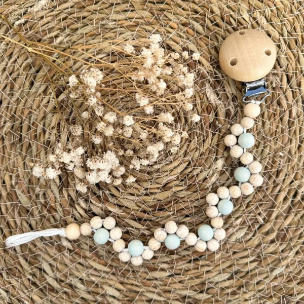 Schnullerkette "Twist" • Bastelset — Kiki-Ena Bastelmaterial Naturholz