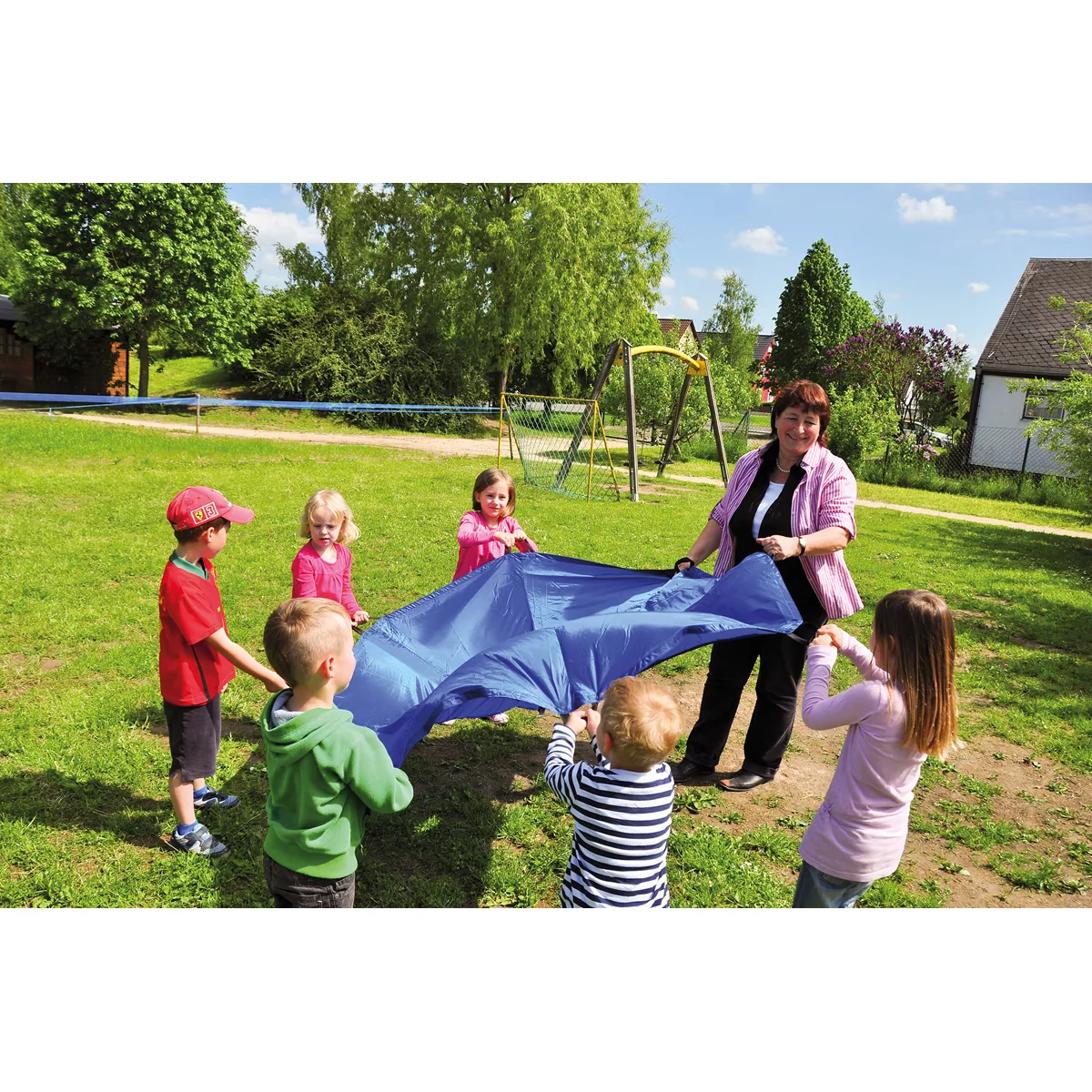 Schwungtuch 185 cm blau — Eduplay padagogisches Spielzeug Kita