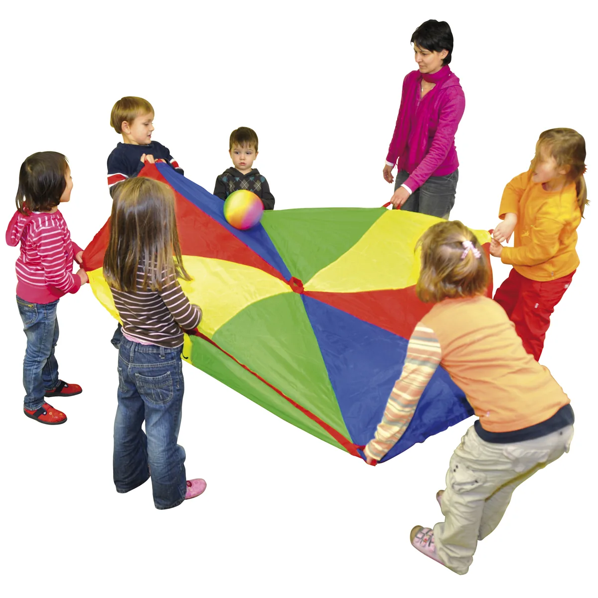 Schwungtuch 610 cm 4-farbig — Eduplay padagogisches Spielzeug Kita Schwungtuch 610 cm 4-farbig — Eduplay padagogisches Spielzeug Kita
