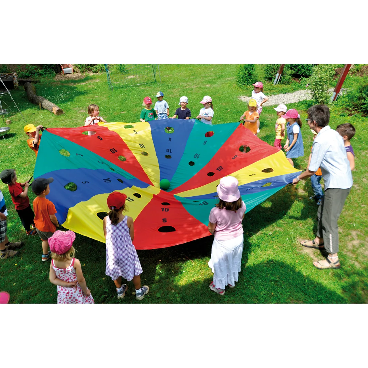 Schwungtuch mit Ziellöchern 300 cm — Eduplay padagogisches Spielzeug Kita
