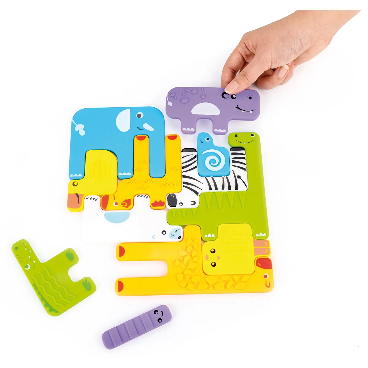 Sensorik Puzzle Tiere 12er Set — Eduplay padagogisches Spielzeug Kita