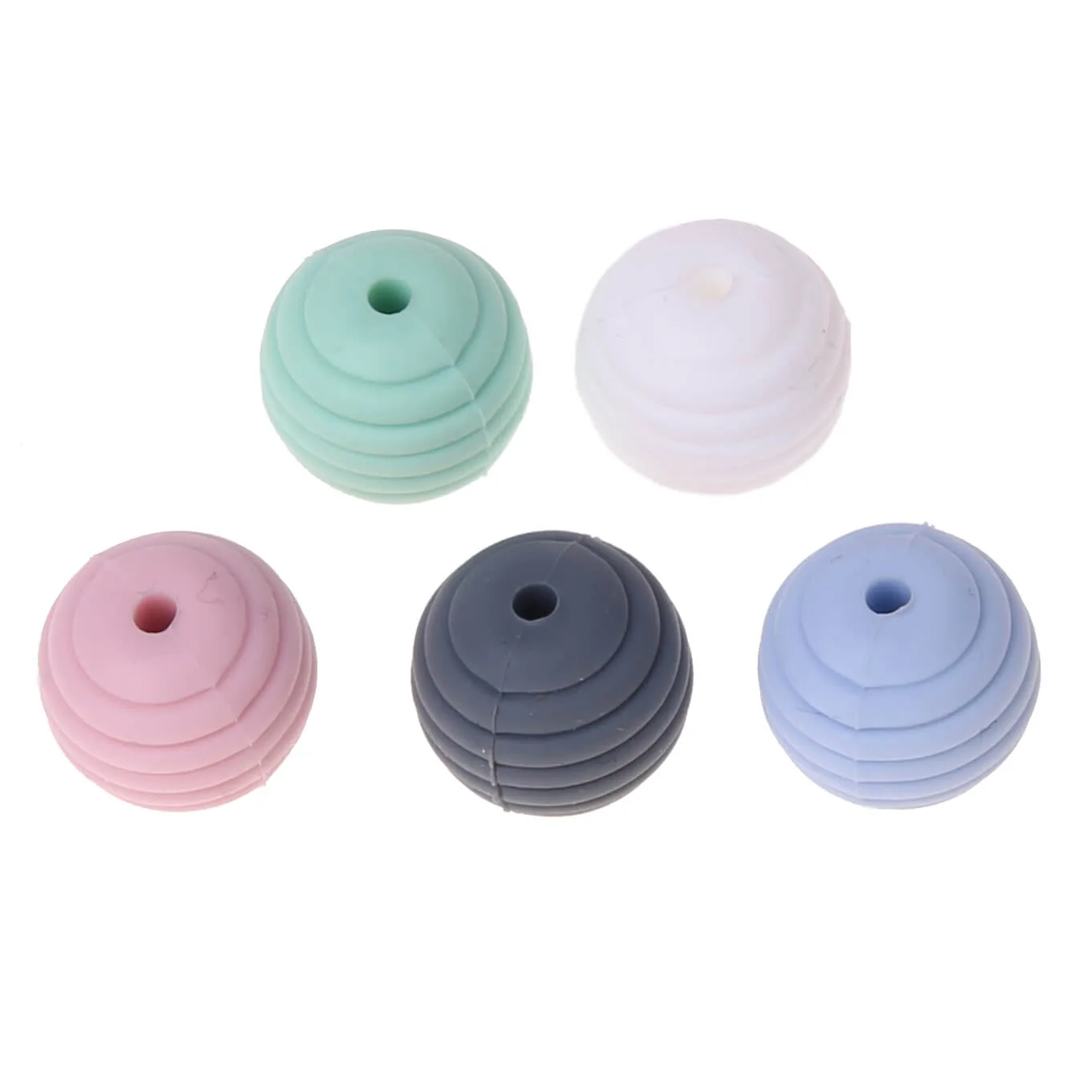 Silikon Rillenperle Ø15mm — Kiki-Ena Bastelmaterial Naturholz