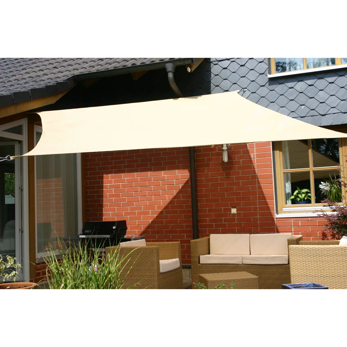 Sonnensegel 3,6 x 3,6 m beige — Eduplay padagogisches Spielzeug Kita