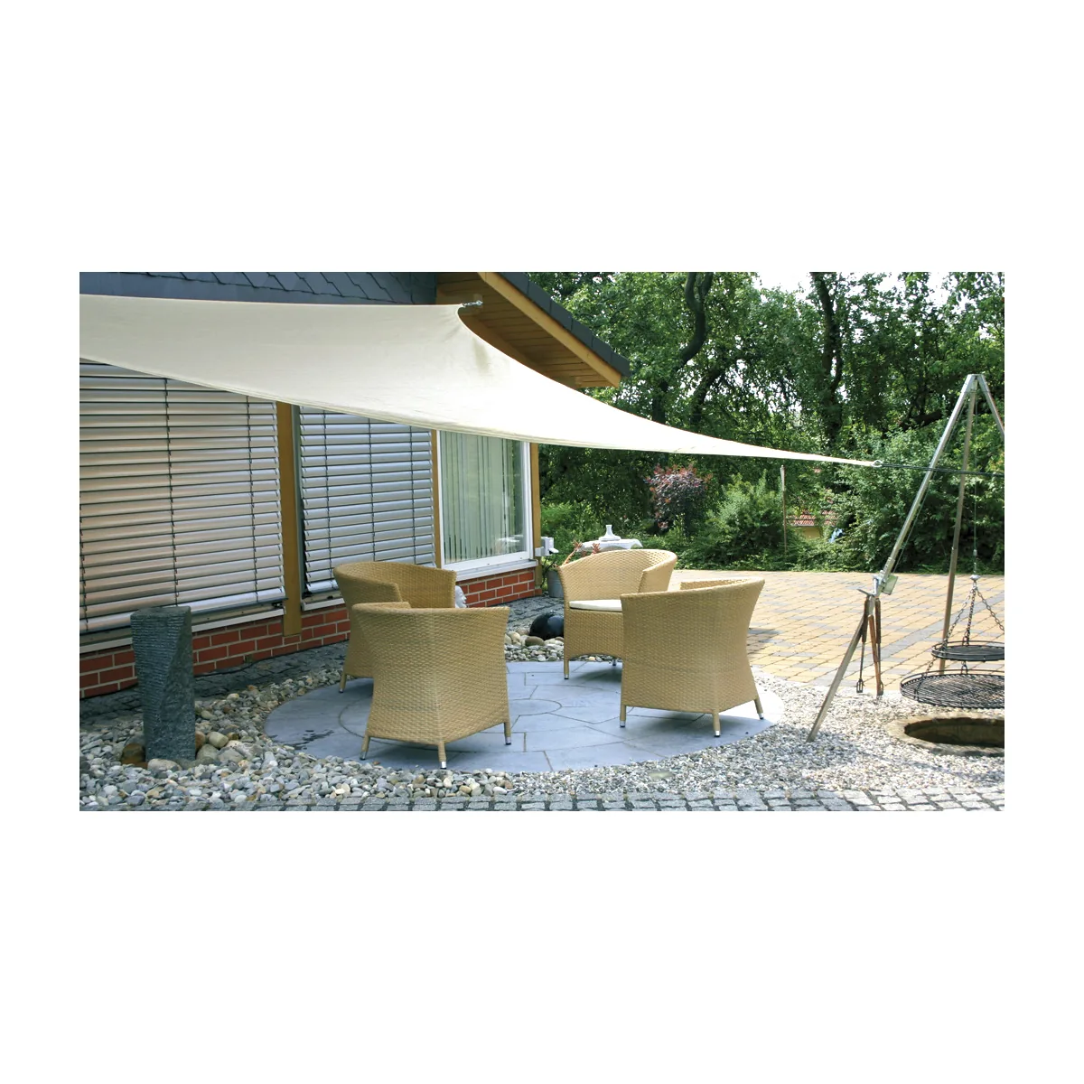 Sonnensegel 5 x 5 x 5 m beige — Eduplay padagogisches Spielzeug Kita