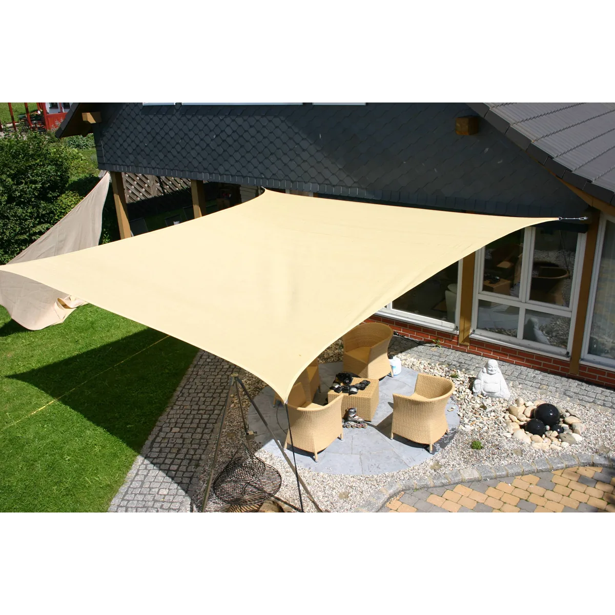 Sonnensegel 6 x 4 m beige — Eduplay padagogisches Spielzeug Kita