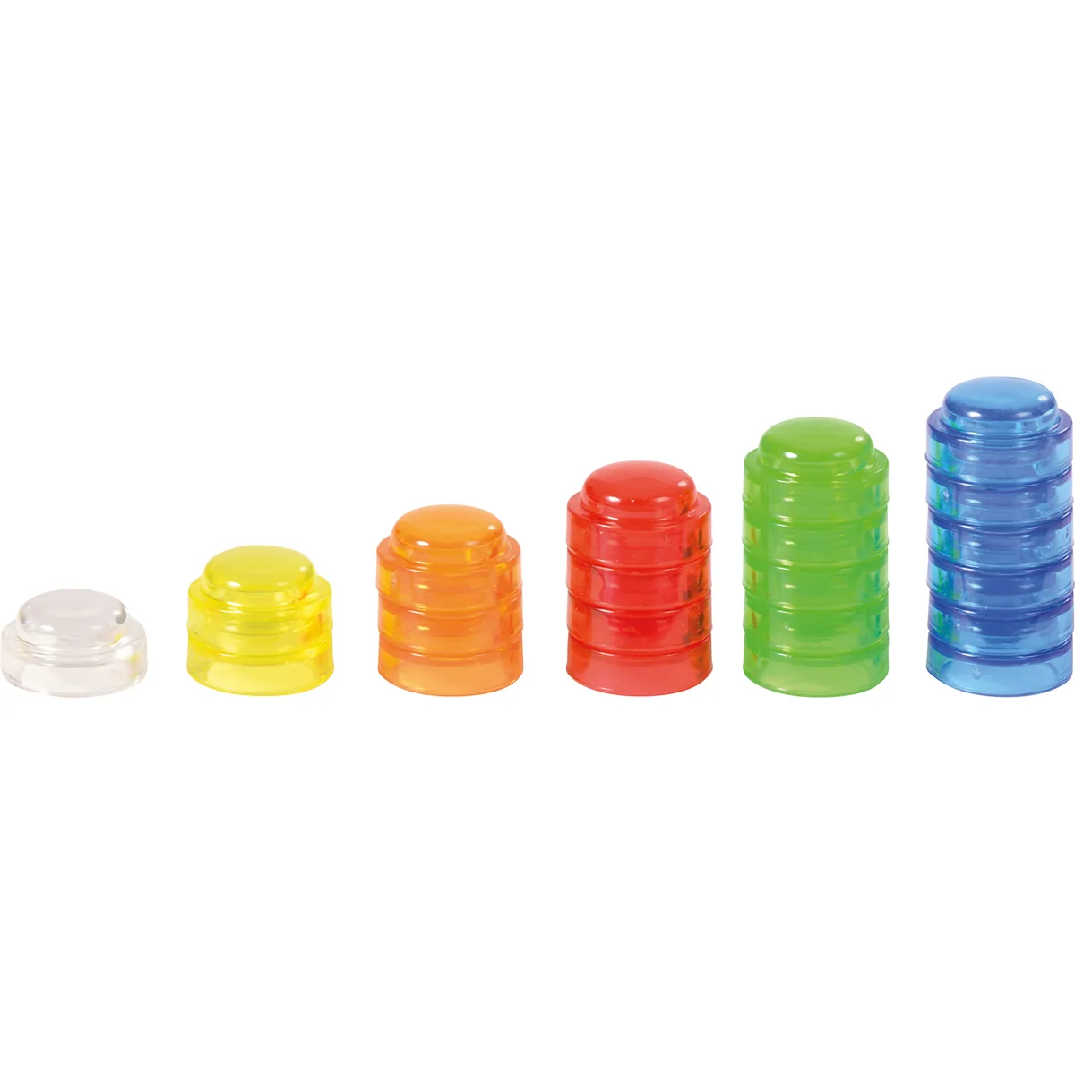 Stapelhütchen transparent 1000 Stück — Eduplay padagogisches Spielzeug Kita