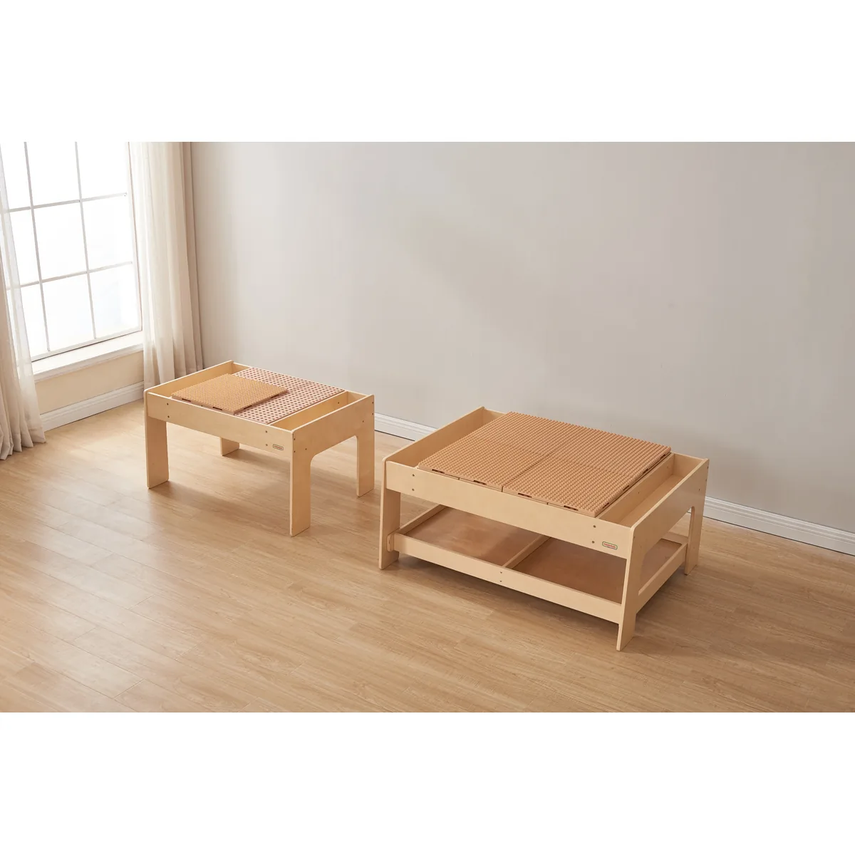 STEM Aktivitätstisch 113 cm — Kiki-Ena Bastelmaterial Naturholz