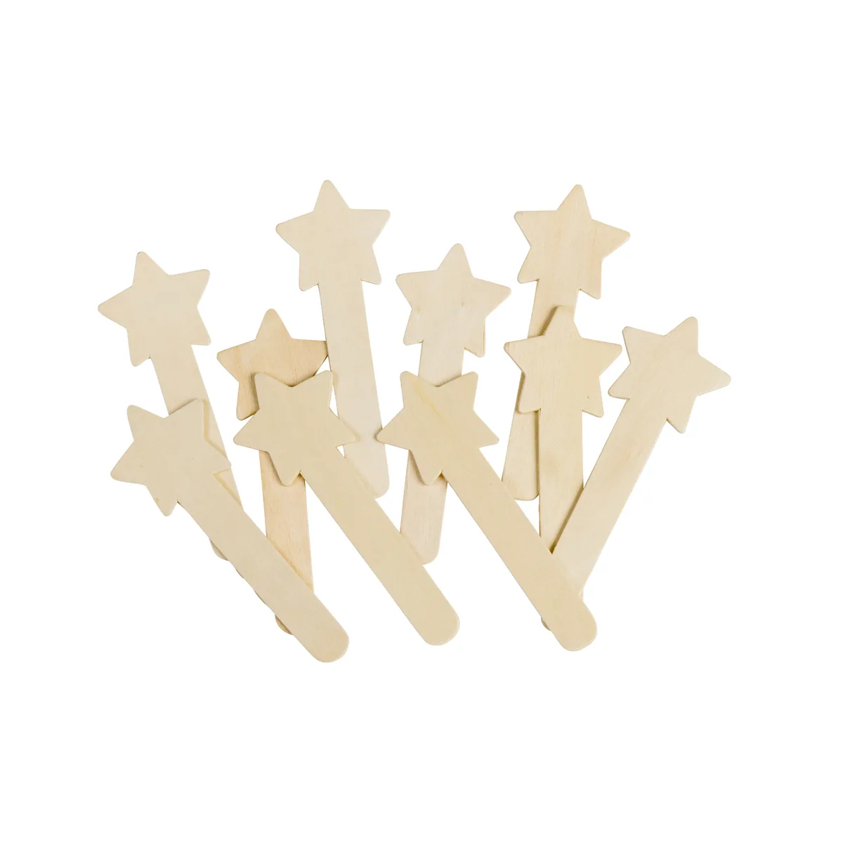 Sterne Holzbastelstäbchen 10er Set — Eduplay padagogisches Spielzeug Kita