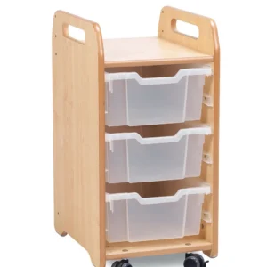 Tablettaufbewahrungseinheit (1 Spalte) mit 3 tiefen Tabletts — Millhouse Lernspielzeug Schule Tablettaufbewahrungseinheit (1 Spalte) mit 3 tiefen Tabletts — Millhouse Lernspielzeug Schule