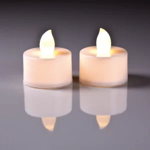 Teelichter LED hellgelb mit Batterien 2er Set