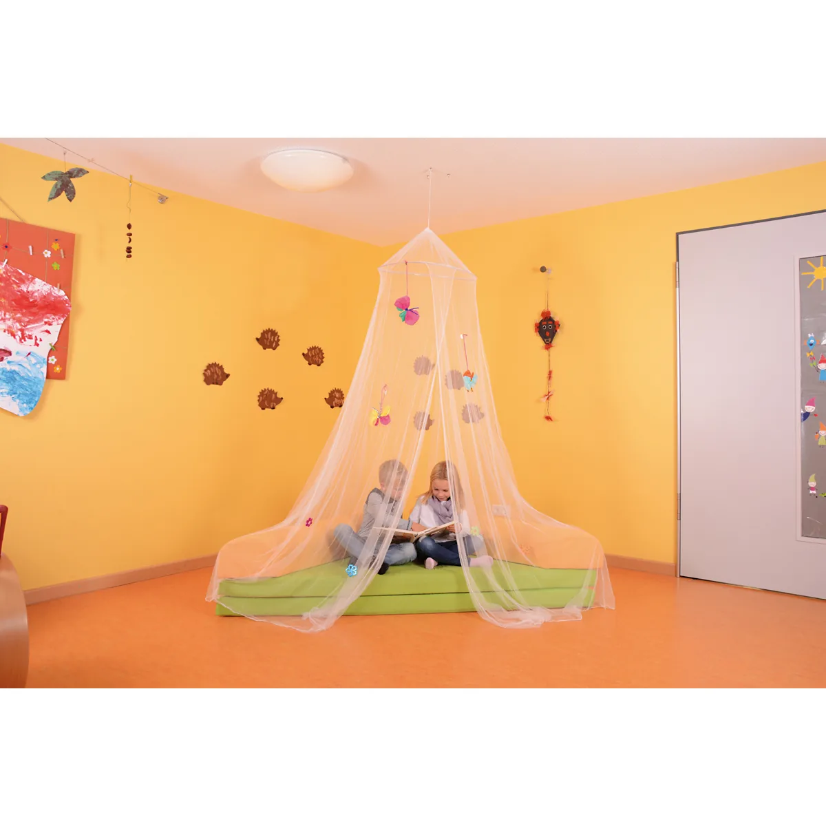 Traumschleier weiß flammhemmend — Eduplay padagogisches Spielzeug Kita