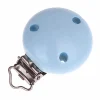 Holzclip / Schnullerclip Ø35mm babyblau — Kiki-Ena Bastelmaterial Naturholz Holzclip / Schnullerclip Ø35mm babyblau — Kiki-Ena Bastelmaterial Naturholz