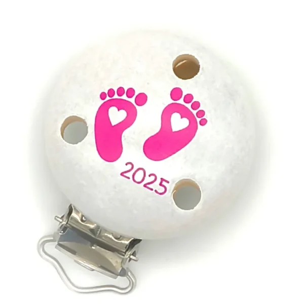 Schnullerclip Babyfüße 2025 Babyrosa — Kiki-Ena Bastelmaterial Naturholz Schnullerclip Babyfüße 2025 Babyrosa — Kiki-Ena Bastelmaterial Naturholz