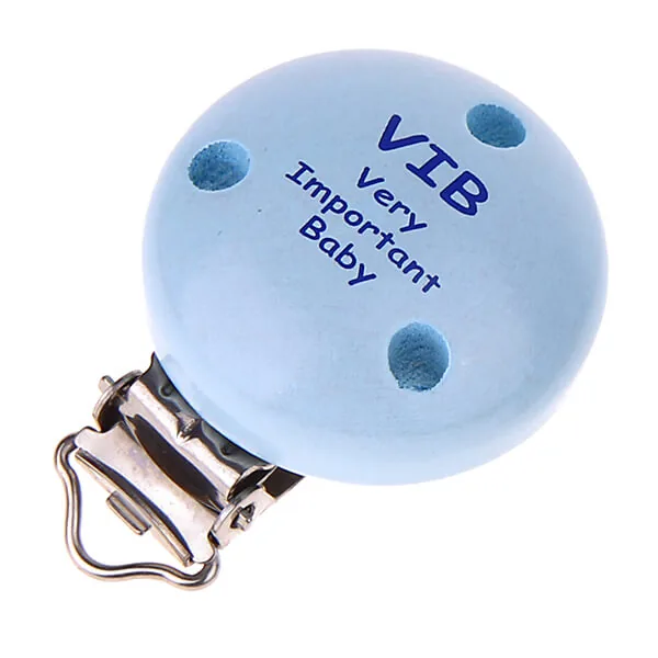 Motivclip VIB - Very Important Baby babyblau — Kiki-Ena Bastelmaterial Naturholz