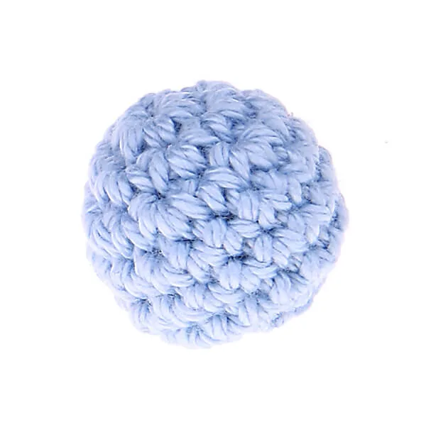 Häkelperle 20mm babyblau — Kiki-Ena Bastelmaterial Naturholz