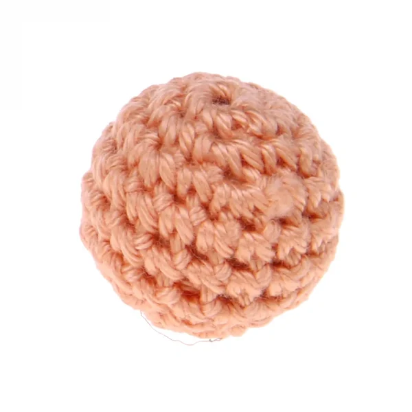 Häkelperle 25mm Pfirsich — Kiki-Ena Bastelmaterial Naturholz