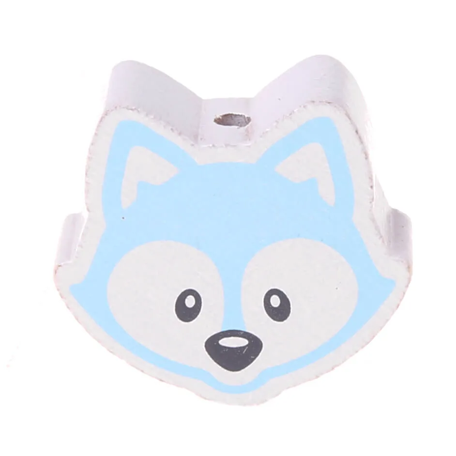 Motivperle Fuchs babyblau — Kiki-Ena Bastelmaterial Naturholz Motivperle Fuchs babyblau — Kiki-Ena Bastelmaterial Naturholz