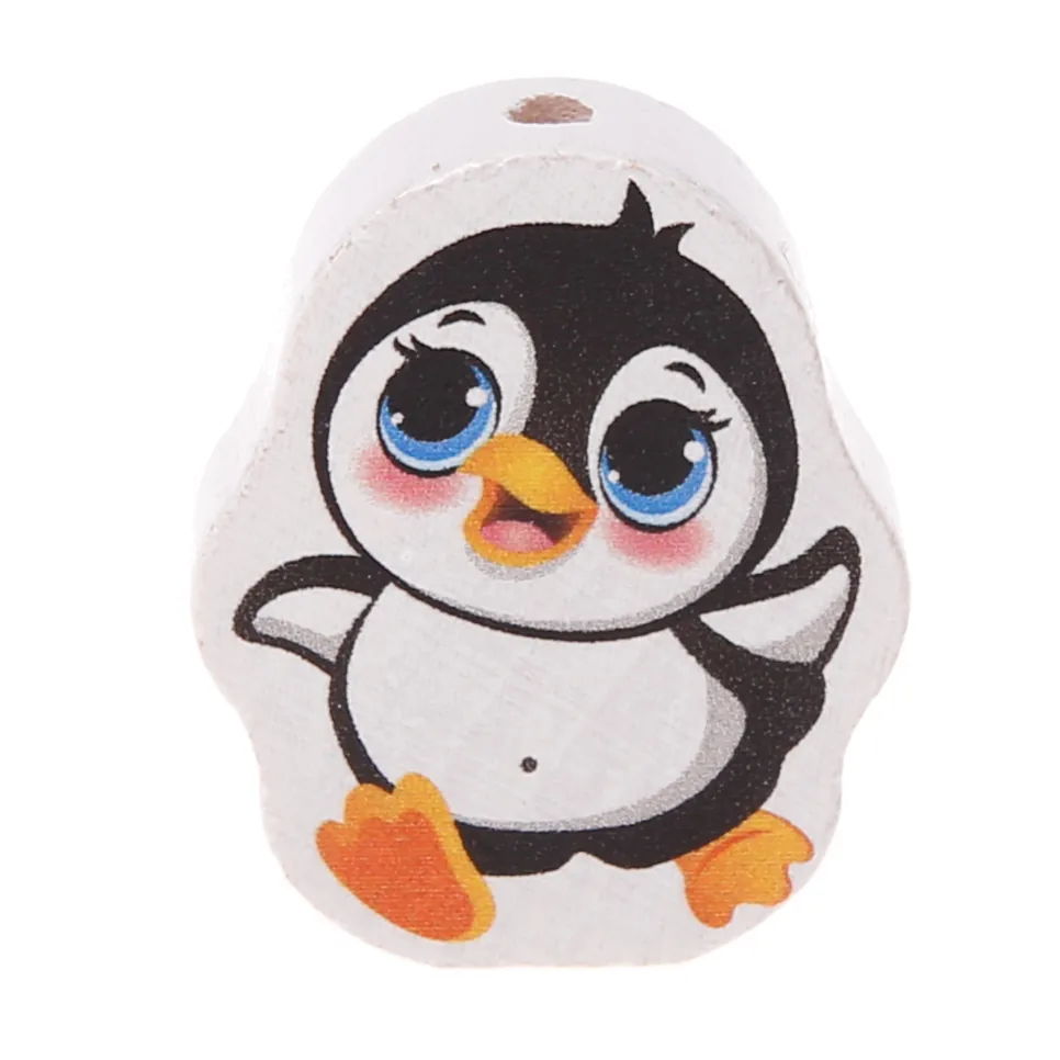 Motivperle Pinguin Unbekannt — Kiki-Ena Bastelmaterial Naturholz