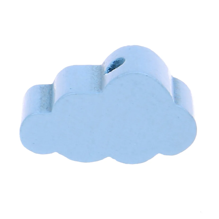 Holzperle Wolke babyblau — Kiki-Ena Bastelmaterial Naturholz Holzperle Wolke babyblau — Kiki-Ena Bastelmaterial Naturholz