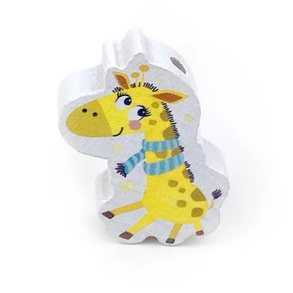 Motivperle Giraffe mint — Kiki-Ena Bastelmaterial Naturholz