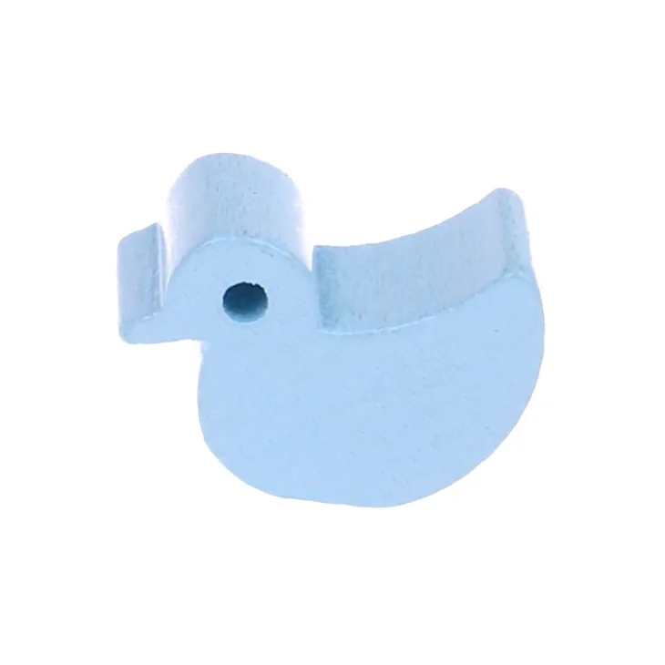 Motivperle Ente babyblau — Kiki-Ena Bastelmaterial Naturholz