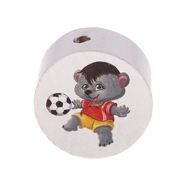 Motivperle Scheibe Fußballmotive Bärchen — Kiki-Ena Bastelmaterial Naturholz Motivperle Scheibe Fußballmotive Bärchen — Kiki-Ena Bastelmaterial Naturholz