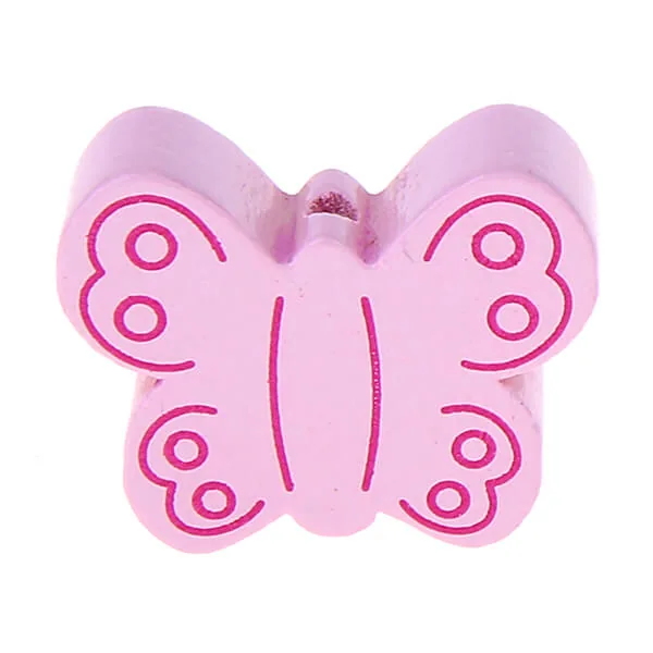 Motivperle Schmetterling II rosa — Kiki-Ena Bastelmaterial Naturholz