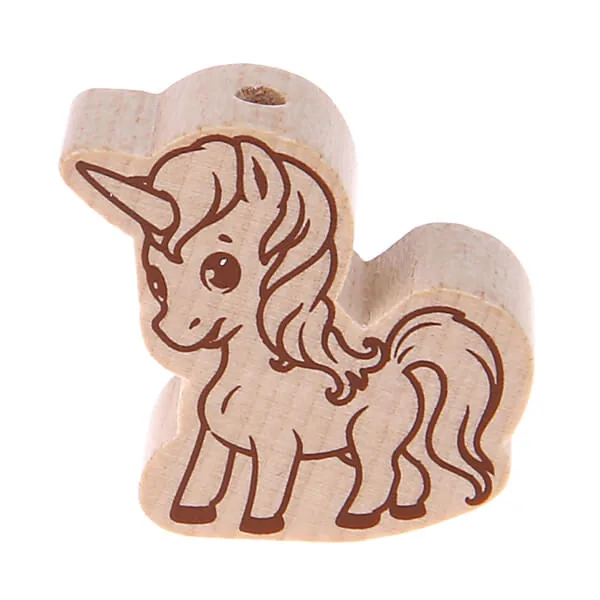 Motivperle Einhorn II natur — Kiki-Ena Bastelmaterial Naturholz