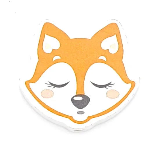 Motivperle schlafender Fuchs Mandarin — Kiki-Ena Bastelmaterial Naturholz