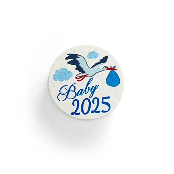 Motivperle Scheibe Baby 2025 Blau — Kiki-Ena Bastelmaterial Naturholz Motivperle Scheibe Baby 2025 Blau — Kiki-Ena Bastelmaterial Naturholz