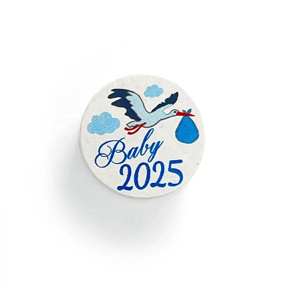 Motivperle Scheibe Baby 2025 Blau — Kiki-Ena Bastelmaterial Naturholz Motivperle Scheibe Baby 2025 Blau — Kiki-Ena Bastelmaterial Naturholz