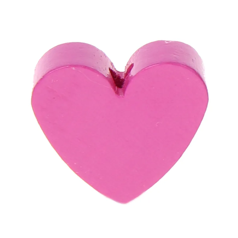 Motivperle Herz (mini) Pink — Kiki-Ena Bastelmaterial Naturholz