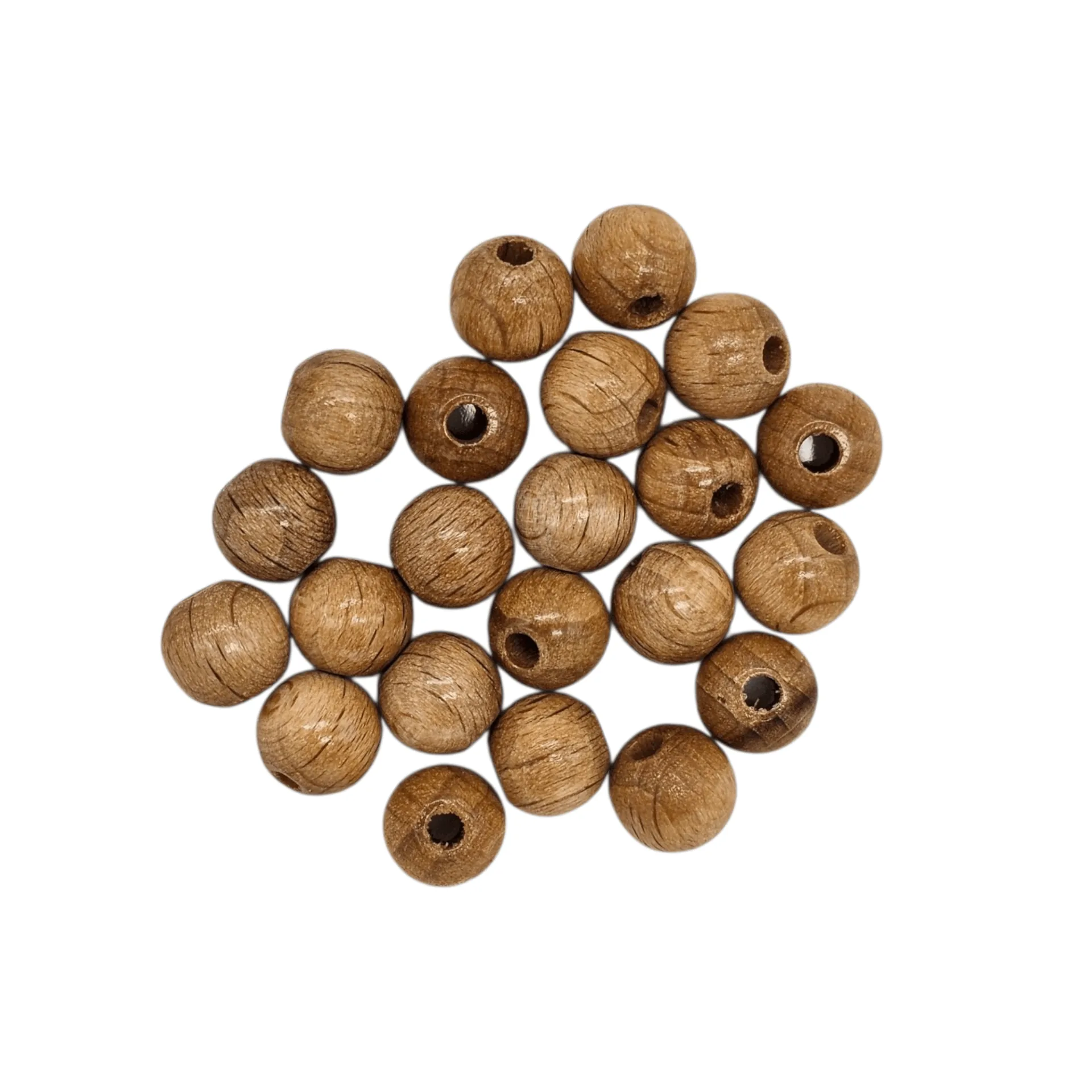 Großpackung • Holzperlen 8mm • 500 Stück Lackiert — Kiki-Ena Bastelmaterial Naturholz