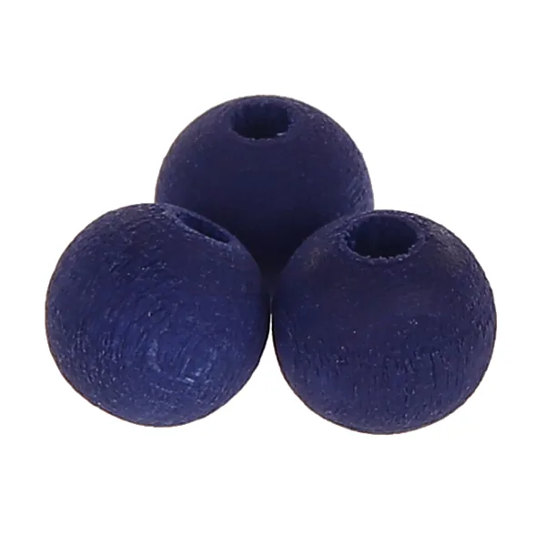 Maxi-Pack • Watercolors Holzperlen 10mm • 500 Stück Midnight — Kiki-Ena Bastelmaterial Naturholz
