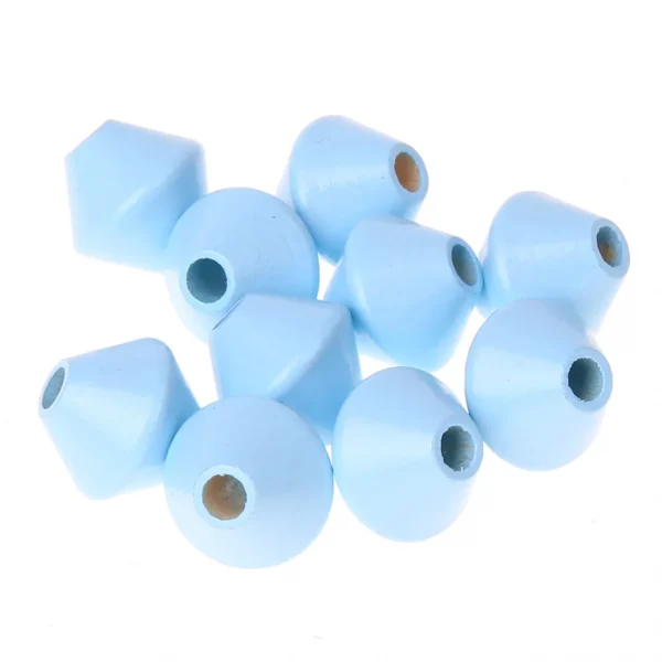 Kreiselperlen 12mm • 25 Stück babyblau — Kiki-Ena Bastelmaterial Naturholz