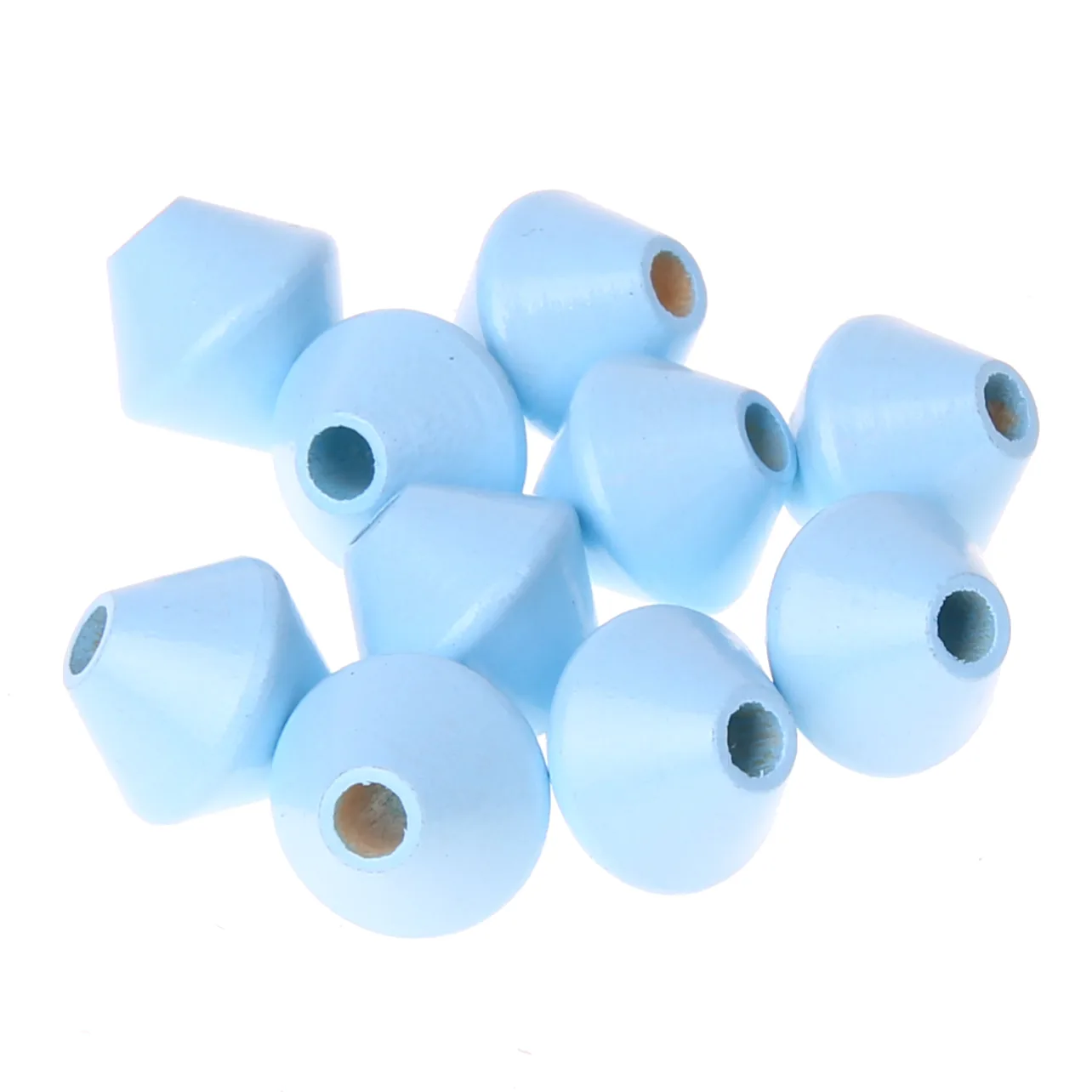 Kreiselperlen 12mm • 25 Stück babyblau — Kiki-Ena Bastelmaterial Naturholz