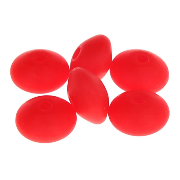 Silikonlinse 12mm Hellrot — Kiki-Ena Bastelmaterial Naturholz