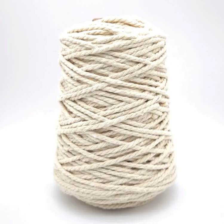 Makramee Baumwollkordel Ø 5mm  • 1 Meter natur — Kiki-Ena Bastelmaterial Naturholz