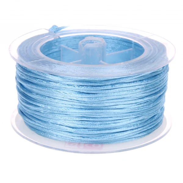 Satinband Ø 1,5 mm • 50 Meter Hellblau — Kiki-Ena Bastelmaterial Naturholz