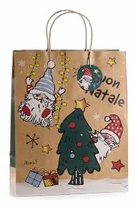 Große Geschenktüte Wichtel Weihnachten Natale — Kiki-Ena Bastelmaterial Naturholz