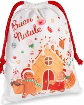 Stoffbeutel Weihnachten Natale — Kiki-Ena Bastelmaterial Naturholz