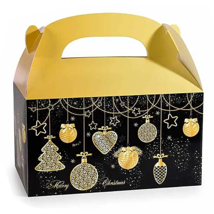 Weihnachtsbox mit Henkel • aus Papier Gold — Kiki-Ena Bastelmaterial Naturholz Weihnachtsbox mit Henkel • aus Papier Gold — Kiki-Ena Bastelmaterial Naturholz