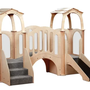 Versteck- und Rutsch-Kinderturnhalle (mit Dach) — Millhouse Lernspielzeug Schule